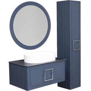 Зеркало La Fenice Terra FNC-02-TER-BG-80 синее матовое 80 см